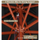 TheDisplayOutlet Custom Printed Outdoor Market Umbrella Wooden 9ft 8-Rib Image