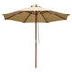 Patio Umbrella Wooden 9ft 8-Rib