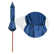 TheDisplayOutlet Patio Umbrella Wooden 9ft 8-Rib Image