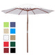 TheDisplayOutlet Patio Umbrella Wooden 9ft 8-Rib Image