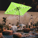 TheDisplayOutlet Rectangular Solar Patio Umbrella Light Bulb Tilt 10x6.5ft 6-Rib Image