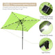 TheDisplayOutlet Rectangular Solar Patio Umbrella Light Bulb Tilt 10x6.5ft 6-Rib Image