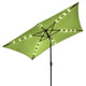 TheDisplayOutlet Rectangular Solar Patio Umbrella Light Bulb Tilt 10x6.5ft 6-Rib, Mint Green Image