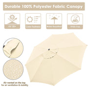Patio Umbrella Metal 13ft 8-Rib