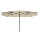 TheDisplayOutlet Rectangular Patio Umbrella Metal 15x9ft, Desert Sand Image