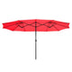 TheDisplayOutlet Rectangular Patio Umbrella Metal 15x9ft, Red Image
