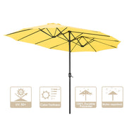 Rectangular Patio Umbrella Metal 15x9ft