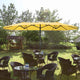 Rectangular Patio Umbrella Metal 15x9ft