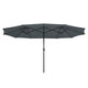TheDisplayOutlet Rectangular Patio Umbrella Metal 15x9ft, Gray Image