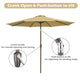 TheDisplayOutlet Patio Umbrella Tilt Metal 200 gsm Canopy 9ft 8-Rib Image
