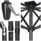 Solar Patio Umbrella with Light Tube Tilt Metal 10ft 8-Rib