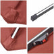 Solar Patio Umbrella with Light Tube Tilt Metal 10ft 8-Rib