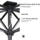 TheDisplayOutlet Solar Patio Umbrella with Light Tubes Tilt Metal 10ft 8-Rib Image