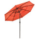 TheDisplayOutlet Patio Umbrella Tilt 3-Tiered 9ft 8-Rib, Cherry Tomato Image