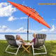 TheDisplayOutlet Patio Umbrella Tilt 3-Tiered 11ft 8-Rib Image