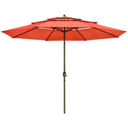 TheDisplayOutlet Patio Umbrella Tilt 3-Tiered 11ft 8-Rib Image