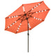 TheDisplayOutlet Solar Patio Umbrella w/ Light Bulbs Tilt 3-Tiered 10ft 8-Rib, Cherry Tomato Image