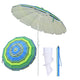 TheDisplayOutlet Beach Umbrella w/ Sand Anchor 8ft Tilt 12-Rib, Stripe Image