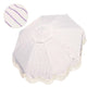 6 ft 8-Rib Fringe Beach Umbrella Tilt with Weighted Base