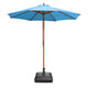 TheDisplayOutlet Patio Umbrella Wooden 9ft 8-Rib with Weighted Base Image