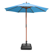 Patio Umbrella Wooden 9ft 8-Rib with Weighted Base