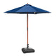 TheDisplayOutlet Patio Umbrella Wooden 9ft 8-Rib with Weighted Base, Navy Image