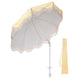 TheDisplayOutlet Beach Umbrella 6ft 8-Rib with Screw-in Anchor, Yellow Stripe Image