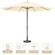 13ft Outdoor Table Umbrella with Concrete Umbrella Base