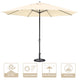 TheDisplayOutlet 13ft Outdoor Table Umbrella with Concrete Umbrella Base Image