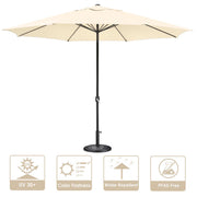 TheDisplayOutlet 13ft Outdoor Table Umbrella with Concrete Umbrella Base Image