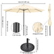 13ft Outdoor Table Umbrella with Concrete Umbrella Base