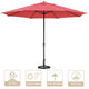 TheDisplayOutlet 13ft Outdoor Table Umbrella with Concrete Umbrella Base Image