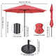 TheDisplayOutlet 13ft Outdoor Table Umbrella with Concrete Umbrella Base Image