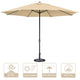 13ft Outdoor Table Umbrella with Concrete Umbrella Base