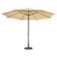 TheDisplayOutlet 13ft Outdoor Table Umbrella with Concrete Umbrella Base, Tan Image
