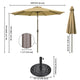 TheDisplayOutlet Patio Umbrella Tilt Metal 200 gsm Canopy 9ft 8-Rib Image