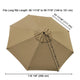 TheDisplayOutlet Patio Umbrella Canopy 10ft 8-Rib, Khaki Image