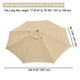 TheDisplayOutlet Patio Umbrella Canopy 13ft 8-Rib, Khaki Image