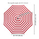 TheDisplayOutlet Patio Umbrella Canopy 8ft 8-Rib, Red White Image