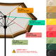 TheDisplayOutlet Patio Umbrella Canopy 9ft 8-Rib Image