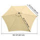 TheDisplayOutlet Patio Umbrella Canopy 9ft 6-Rib, Creamy Yellow Image
