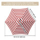 TheDisplayOutlet Patio Umbrella Canopy 9ft 6-Rib, Red White Image