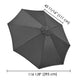 TheDisplayOutlet Patio Umbrella Canopy 10ft 8-Rib, Black Image