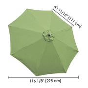Patio Umbrella Canopy 10ft 8-Rib
