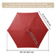 TheDisplayOutlet Patio Umbrella Canopy 9ft 6-Rib, Red Image
