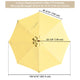 TheDisplayOutlet Patio Umbrella Canopy 9ft 8-Rib, Naples FL Yellow Image
