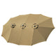 TheDisplayOutlet Rectangular Patio Umbrella Canopy 15x9ft 12-Rib, Khaki Image