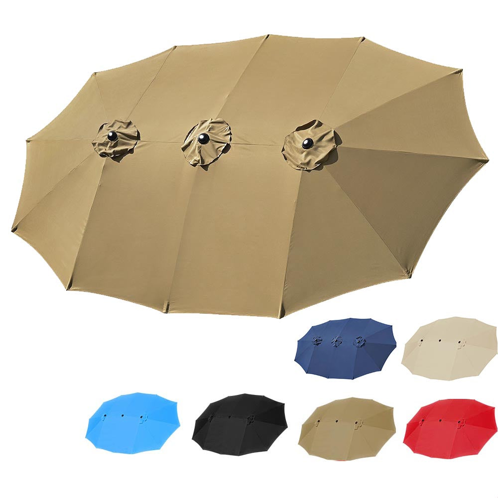Rectangular Patio Umbrella Canopy 15x9ft 12-Rib Rectangular Patio Umbrella Canopy 15x9ft 12-Rib