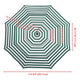 TheDisplayOutlet Patio Umbrella Canopy 10ft 8-Rib 3-Tiered, Green White Image