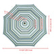 TheDisplayOutlet Patio Umbrella Canopy 10ft 8-Rib 3-Tiered, Stripe Image